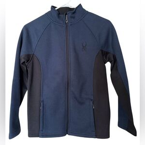 Boys Jacket Spider Constant Full Zip Navy & Black Size M (10-12)